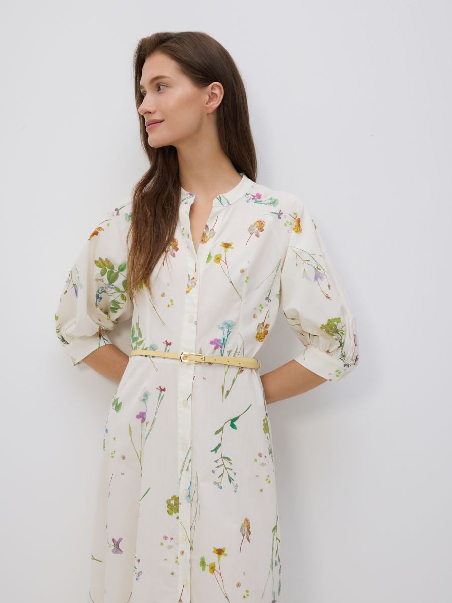 Rochie midi cu model floral - multicolor - RESERVED
