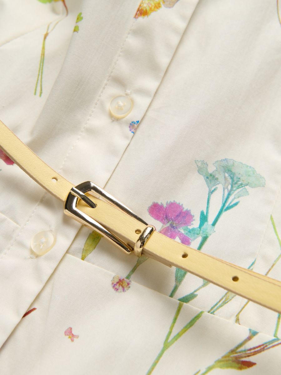 Midi dress with floral pattern - multicolor - RESERVED - 6