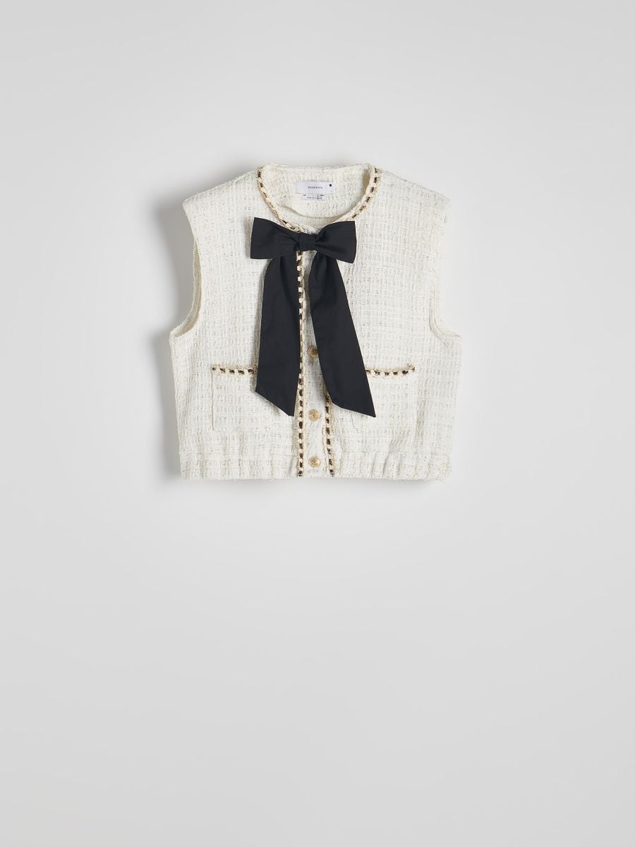 LADIES` VEST - cream - RESERVED - 4