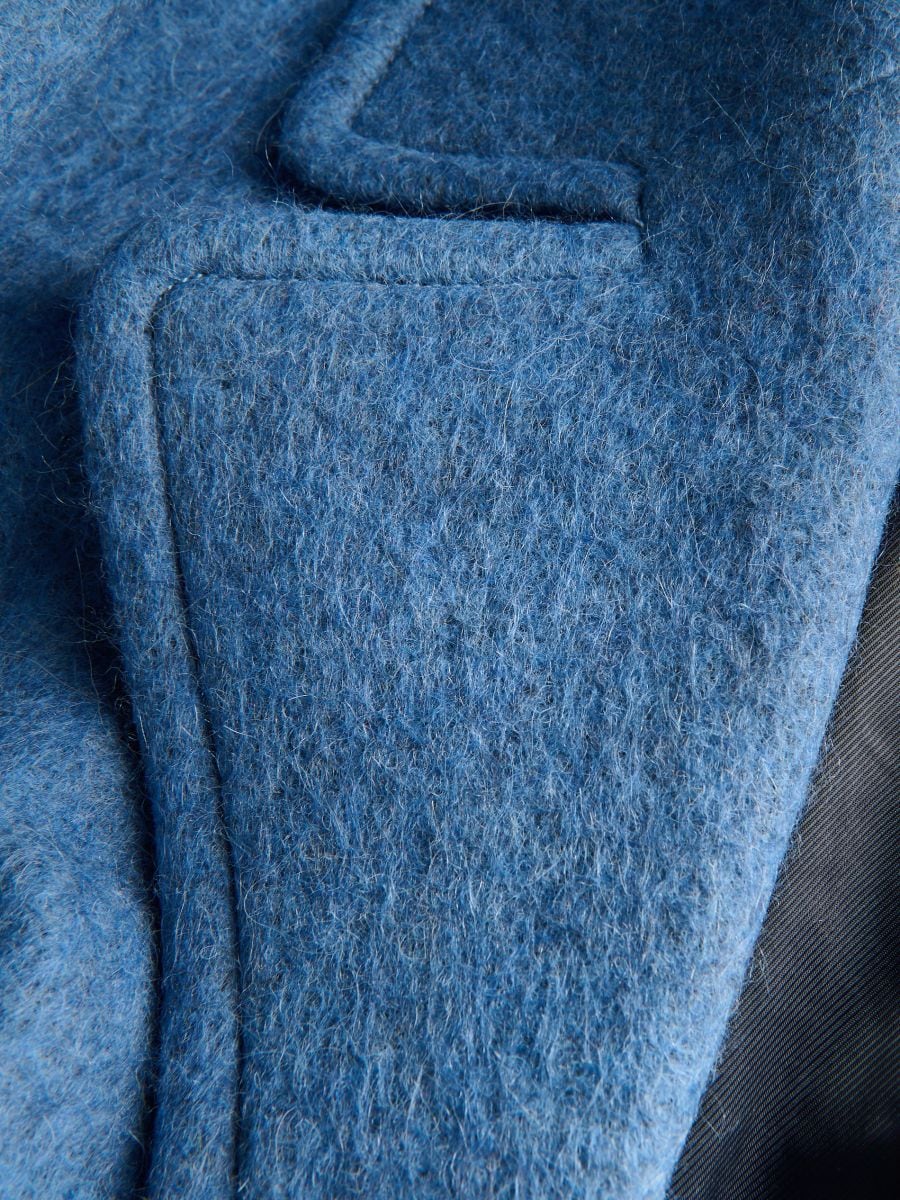 Alpaca wool blend coat - light blue - RESERVED - 7