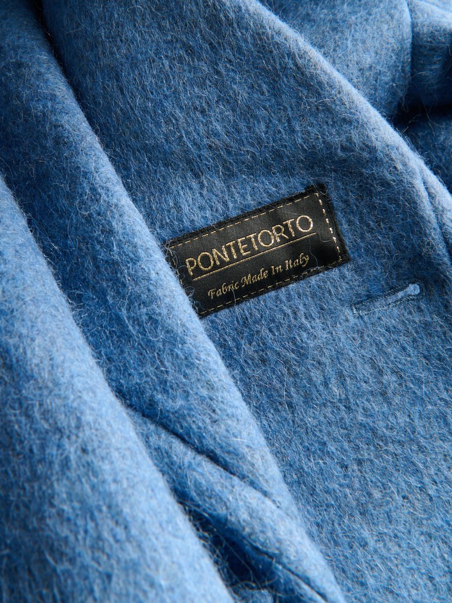 Alpaca wool blend coat - light blue - RESERVED - 6