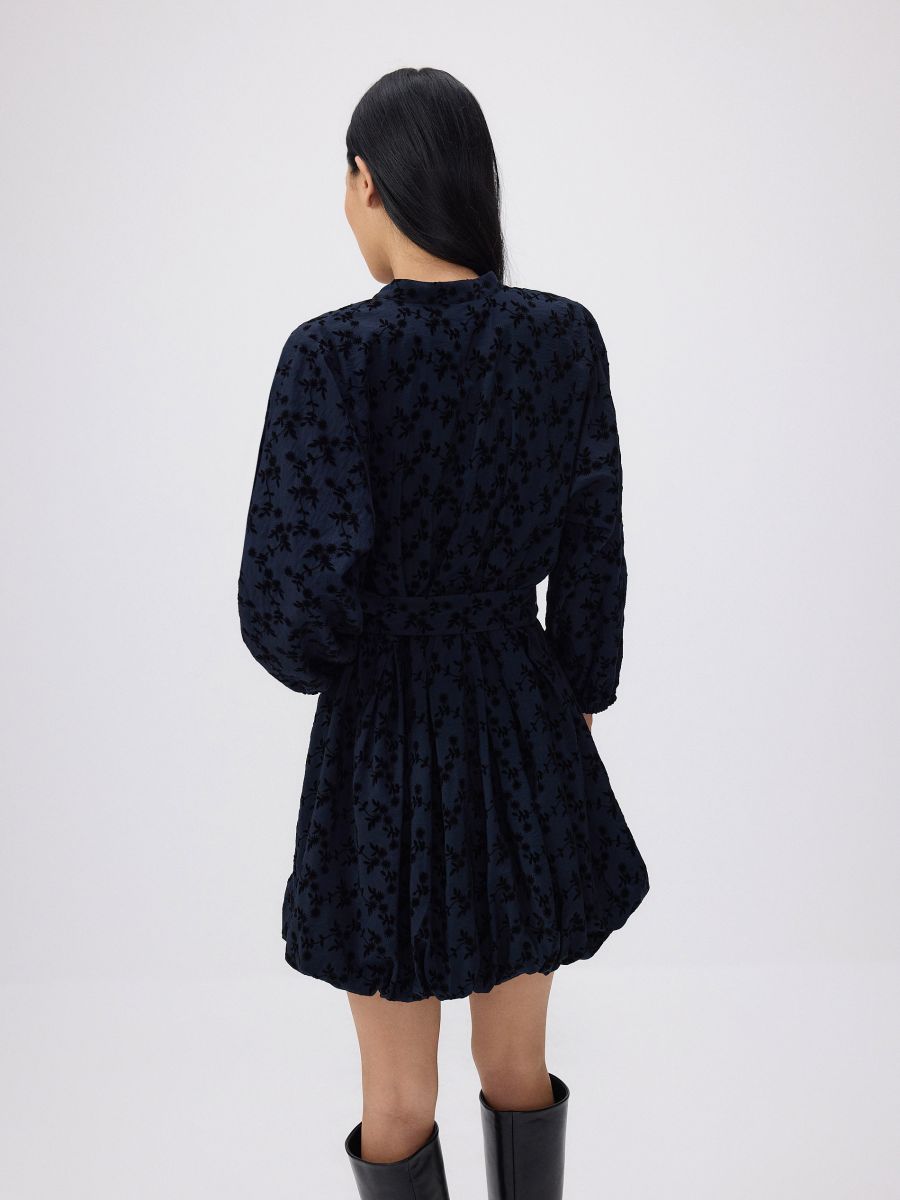 Minikleid mit Bindedetail - schwarz - RESERVED - 4