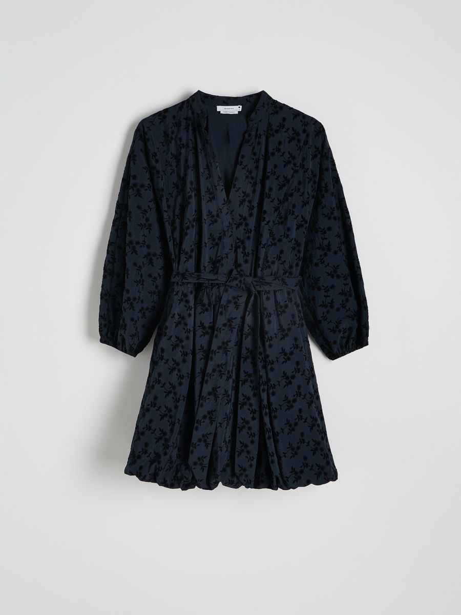Minikleid mit Bindedetail - schwarz - RESERVED - 3