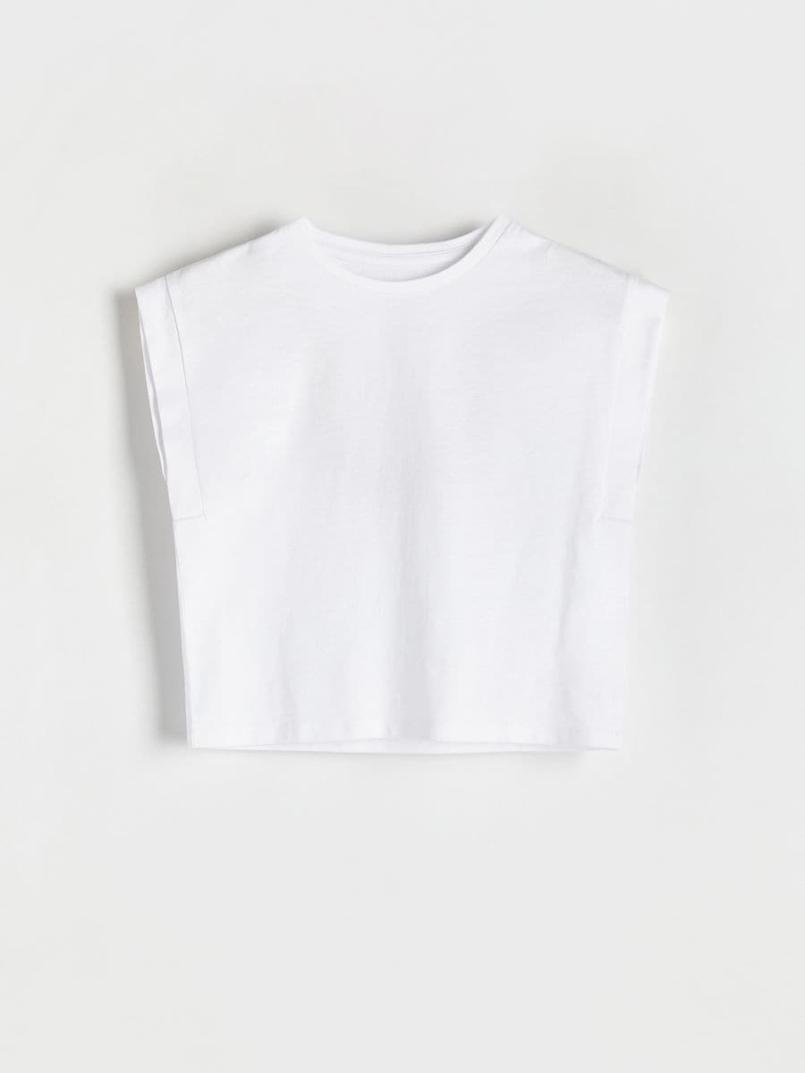 Pamučna bluza - bijela - RESERVED