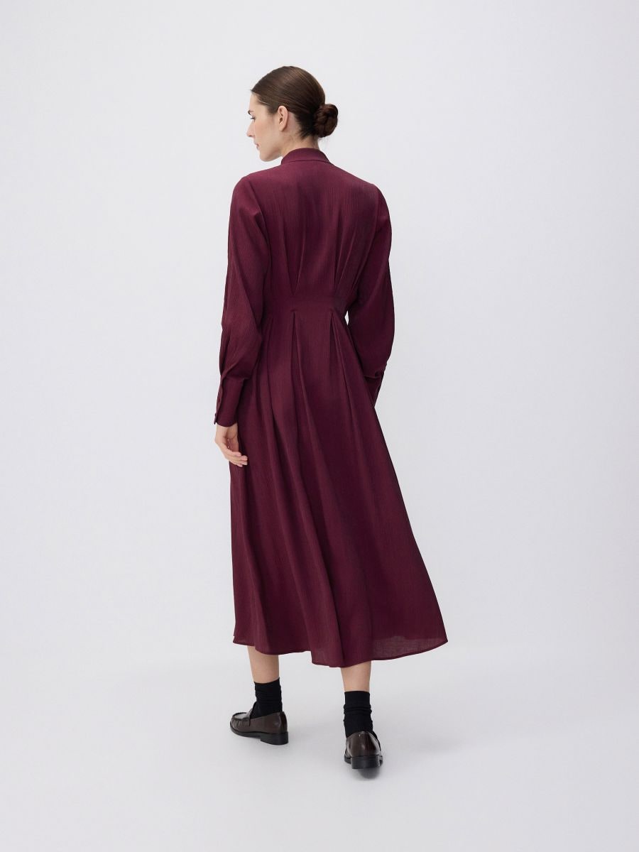 Viscose rich midi dress Color maroon RESERVED 6646B 83X