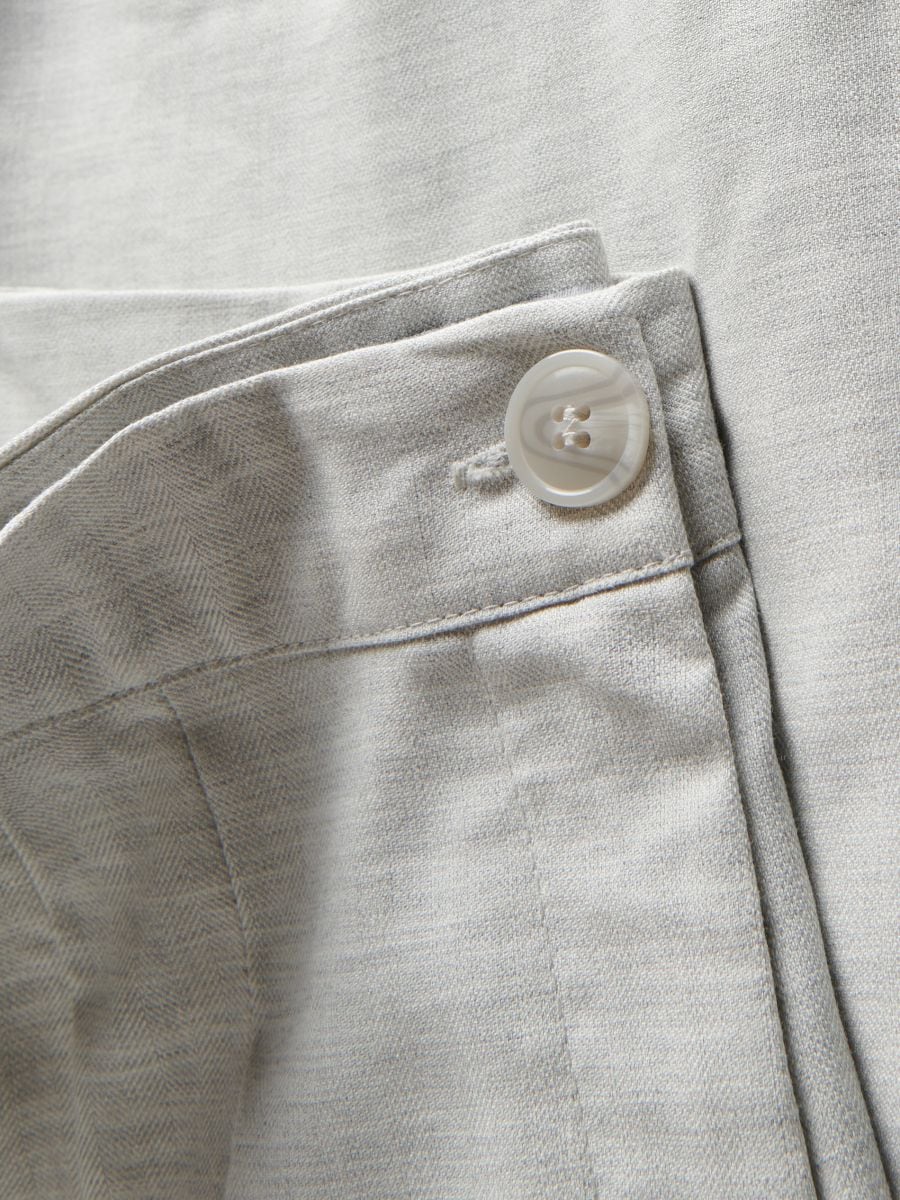Linen rich trousers with viscose blend - light grey - RESERVED - 5
