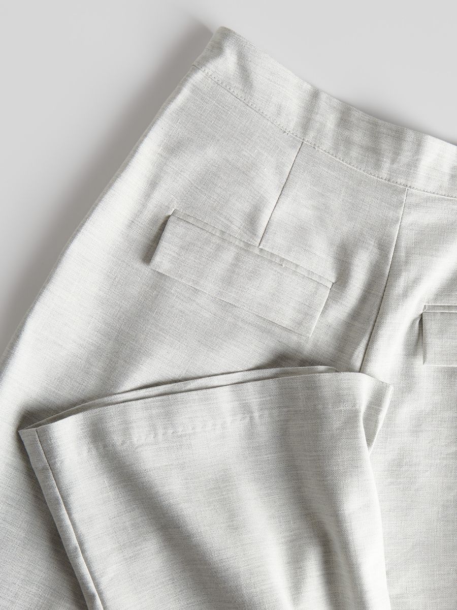 Linen rich trousers with viscose blend - light grey - RESERVED - 6