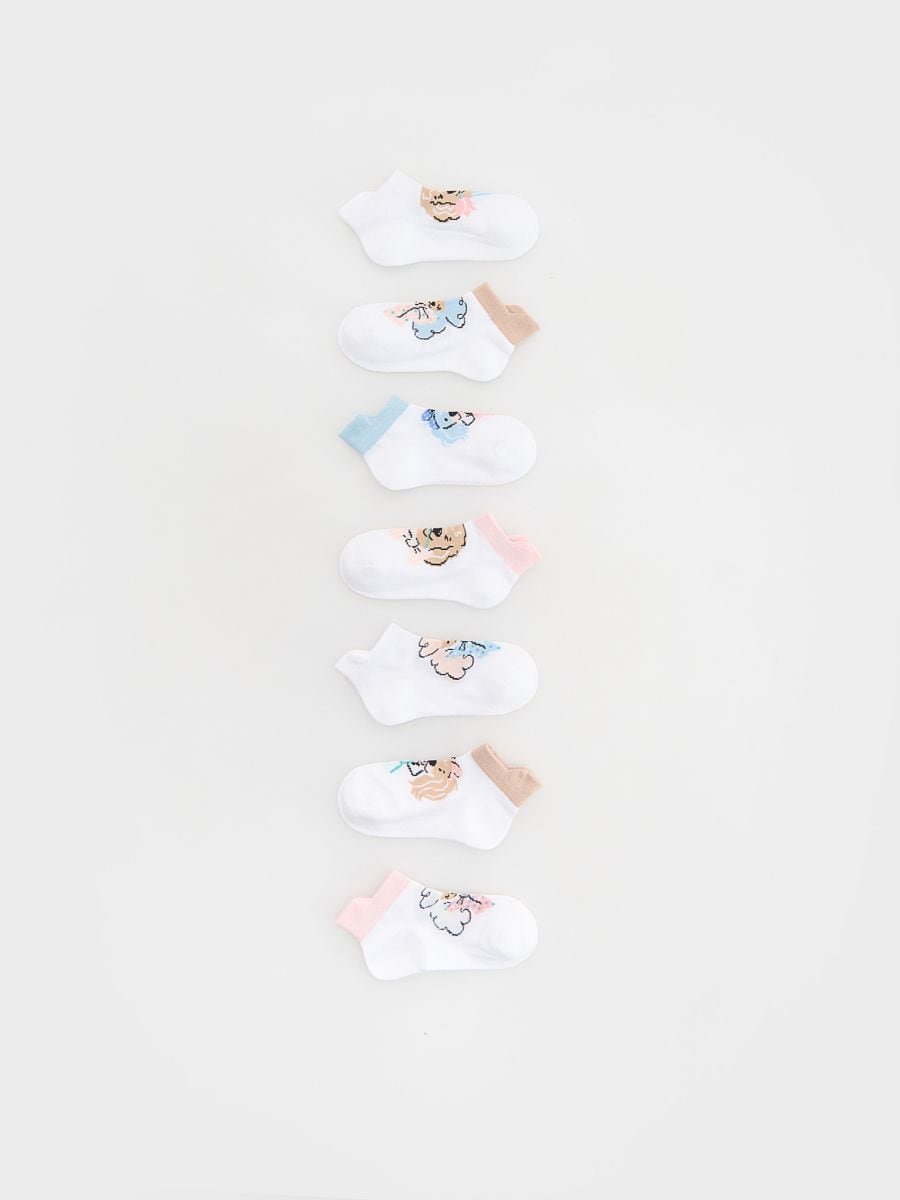 Patterned socks 7-pack - white - RESERVED - 2
