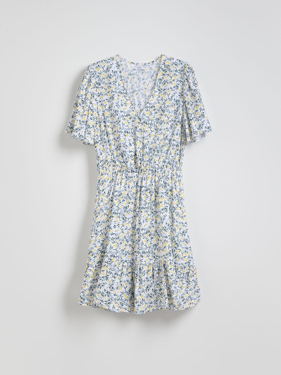 Rochie din viscoză - galben - RESERVED