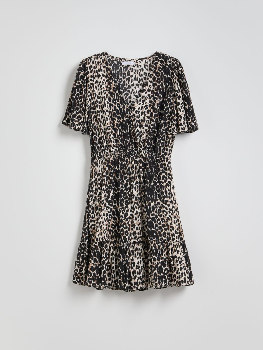 Rochie din viscoză - maro - RESERVED