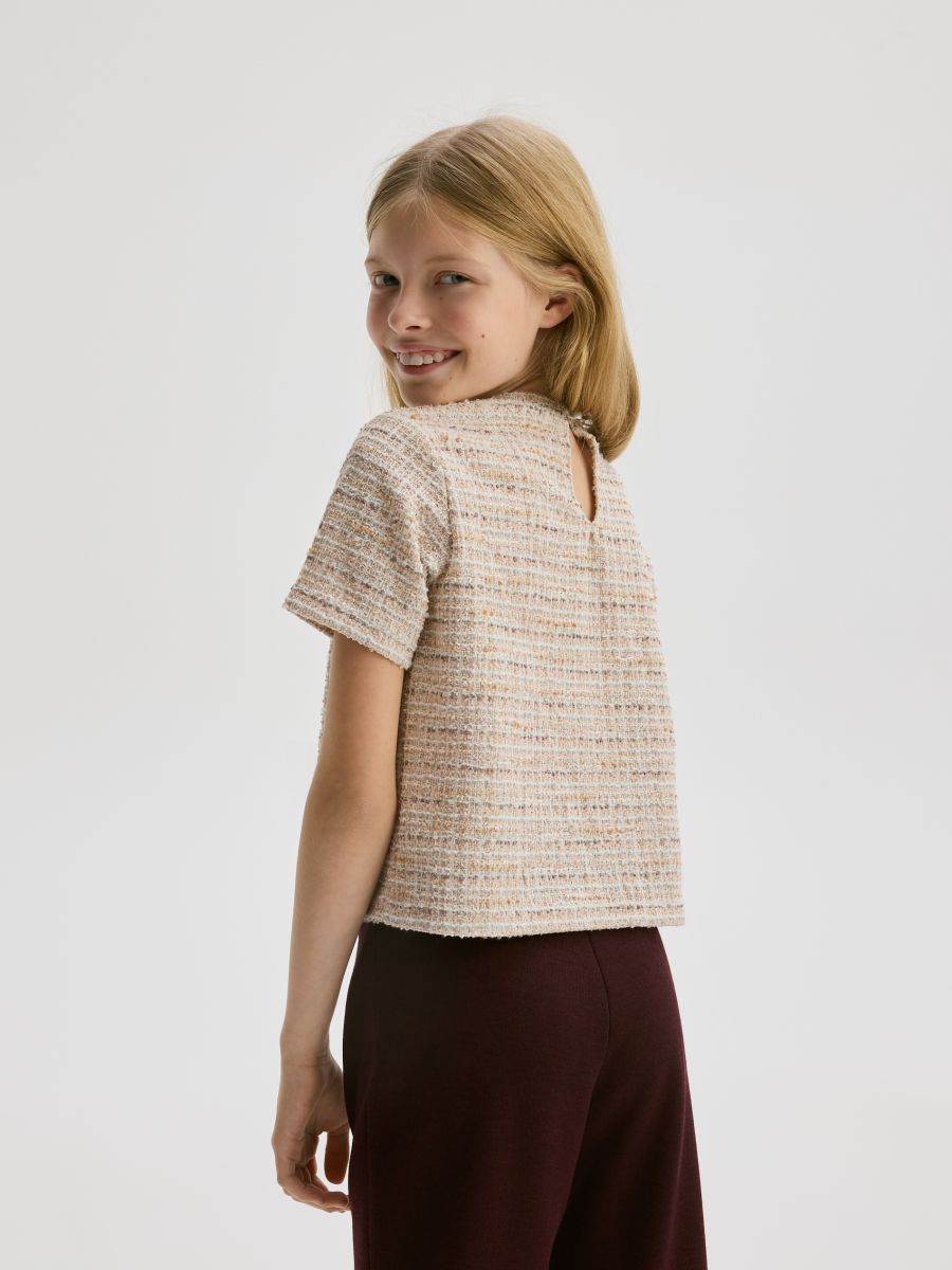 Tweed blouse - multicolor - RESERVED - 6