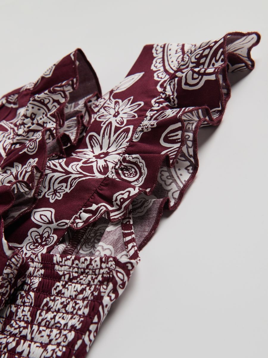 Midi haljina s dezenom - bordo - RESERVED - 7