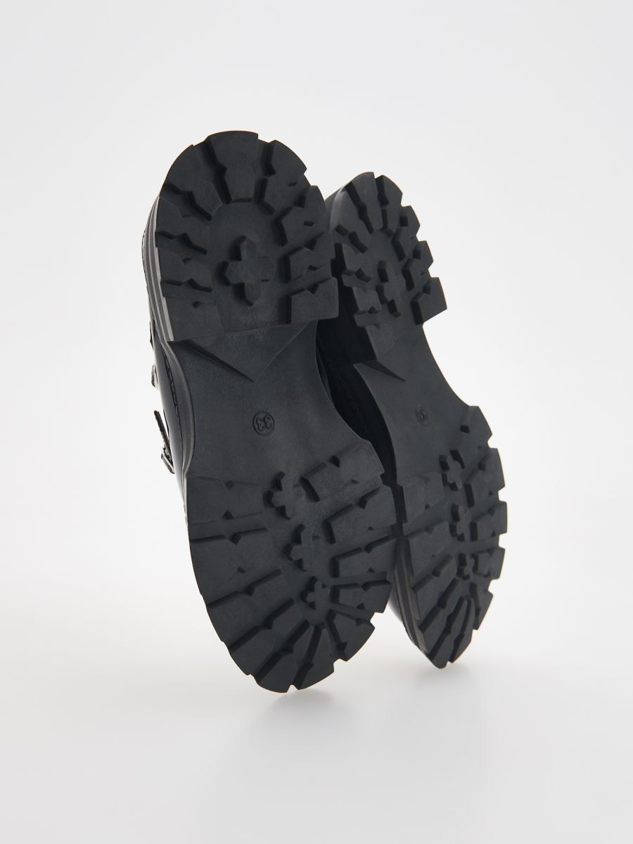 Loafers with straps - black - RESERVED - 6