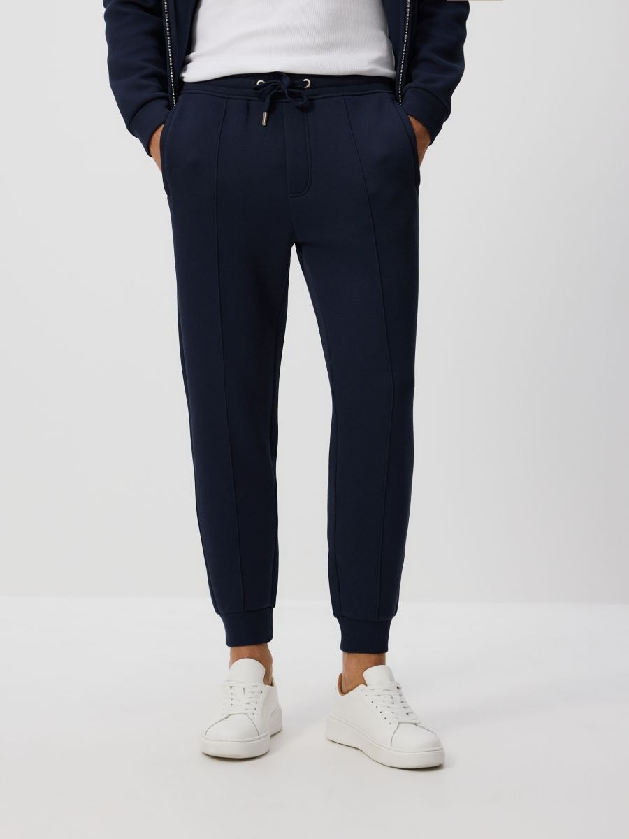 Slim fit тренерки - темно сино - RESERVED