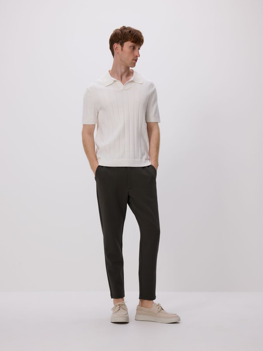 Chino slim fit nadrág - szürkésbarna - RESERVED