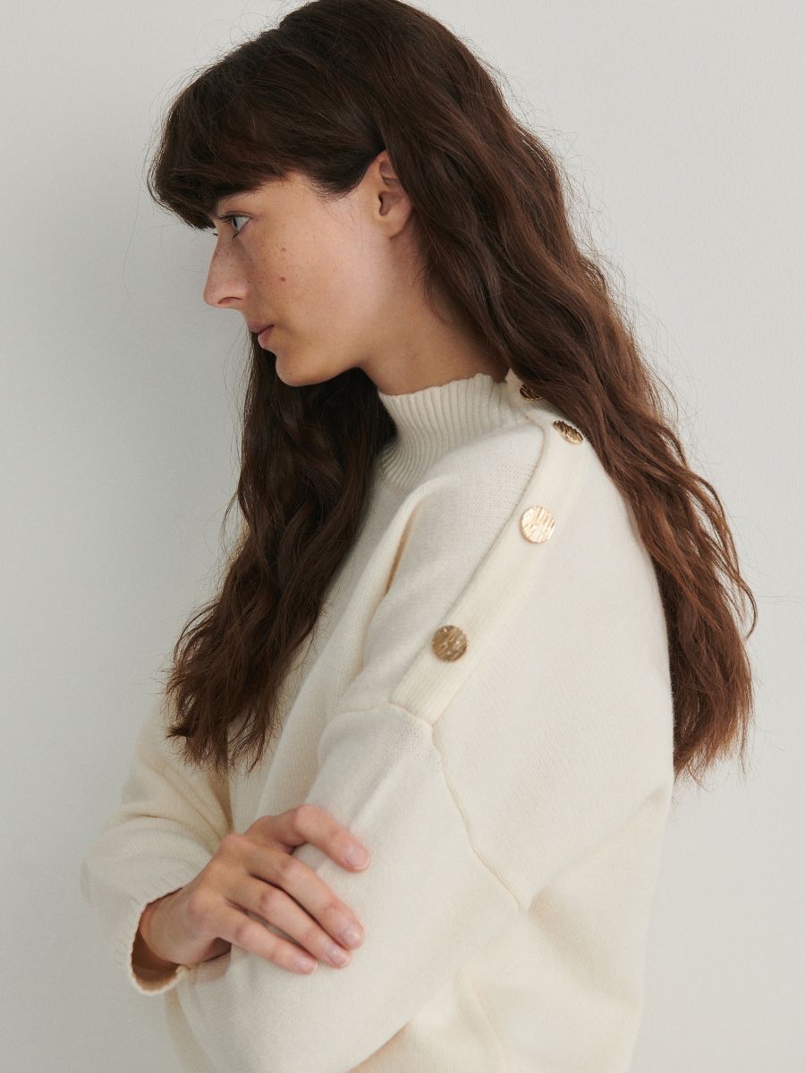 Oversized turtleneck jumper - nude - RESERVED - 2