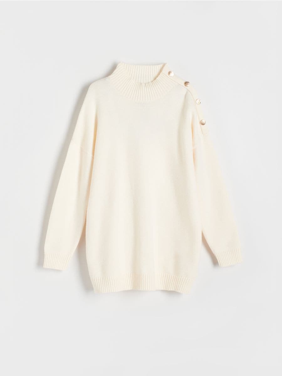 Oversized turtleneck jumper - nude - RESERVED - 5