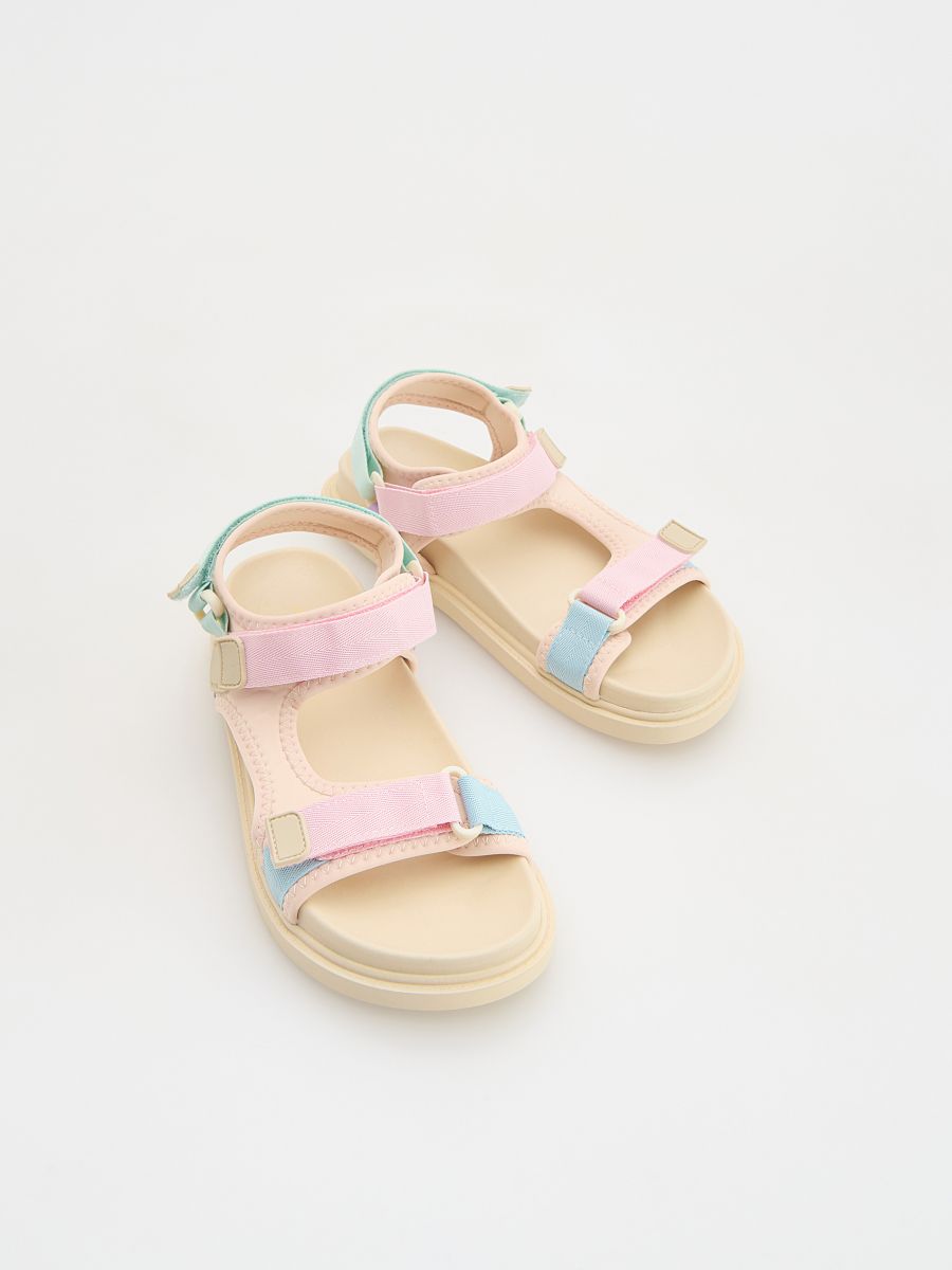 Lightweight sandals with Velcro fastening - multicolor - RESERVED - 3