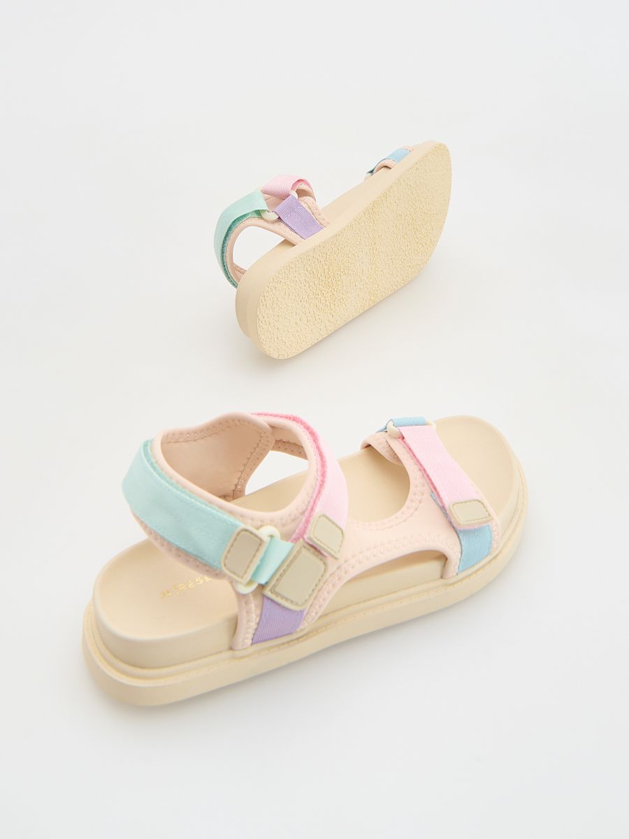 Lightweight sandals with Velcro fastening - multicolor - RESERVED - 5