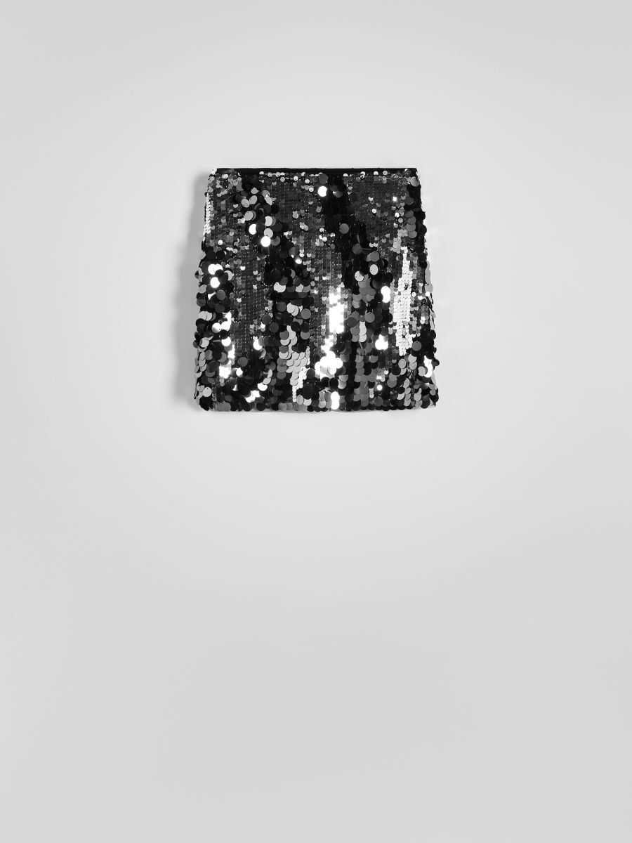 Mini-jupe à sequins - Argent - RESERVED - 3
