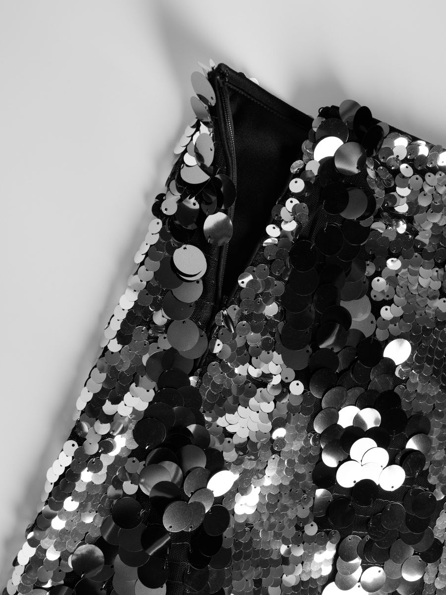 Mini-jupe à sequins - Argent - RESERVED - 4