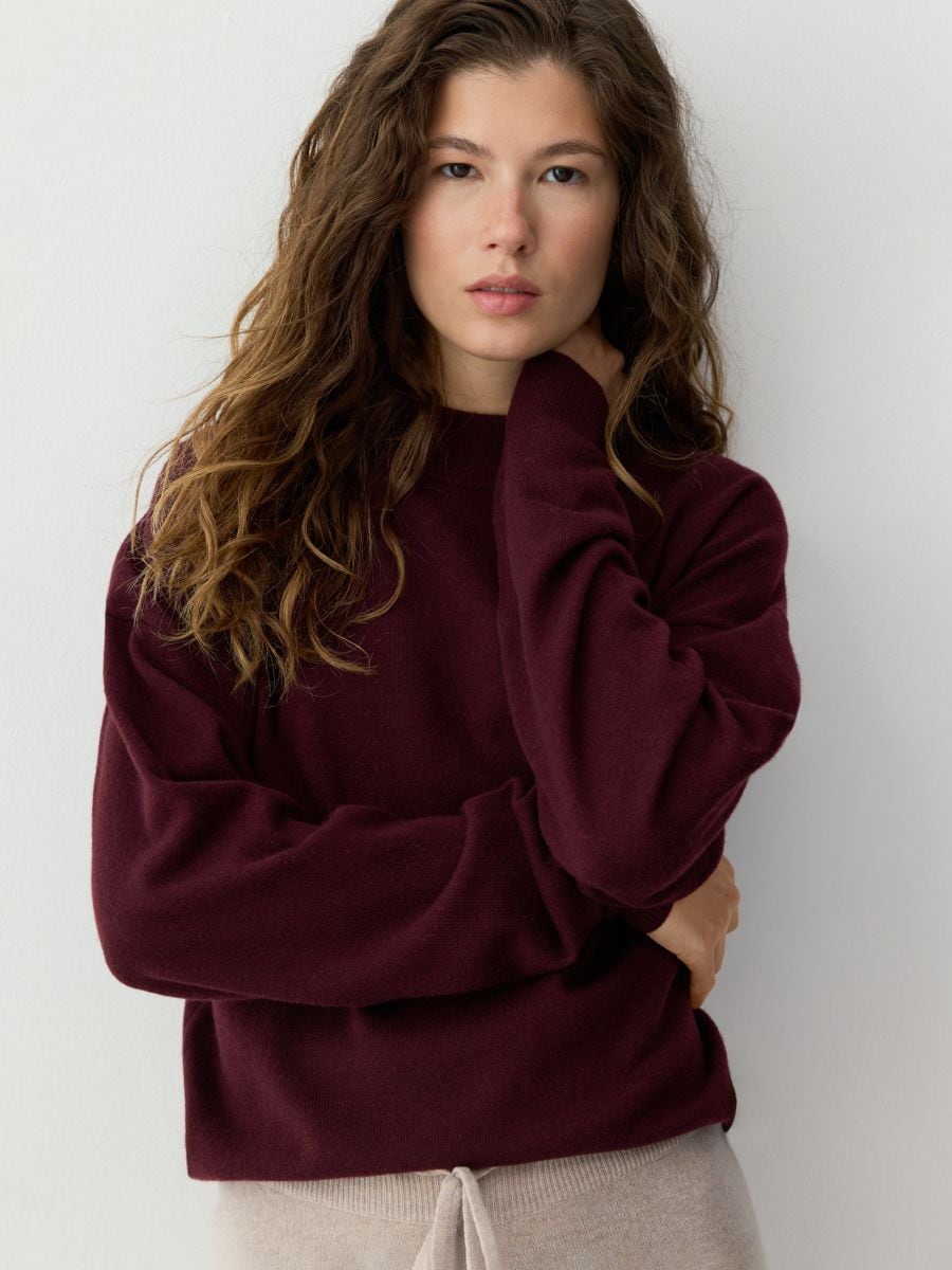 Wool jumper - mahogany - RESERVED