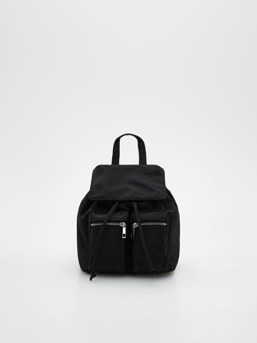 Soft backpack with chain straps - black - RESERVED - 2