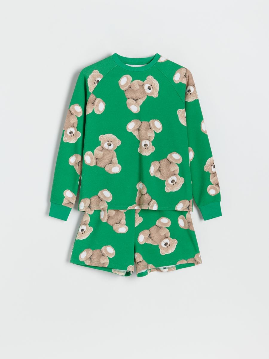 Two piece pyjama set with teddy bear pattern - green - RESERVED - 2