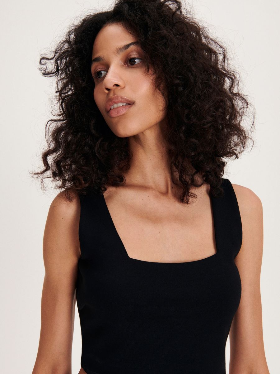 Plain crop top - black - RESERVED - 2