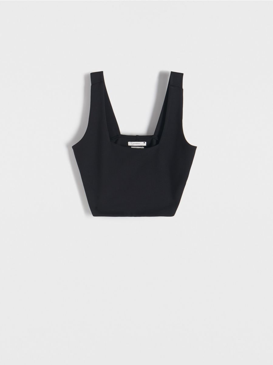 Plain crop top - black - RESERVED - 3
