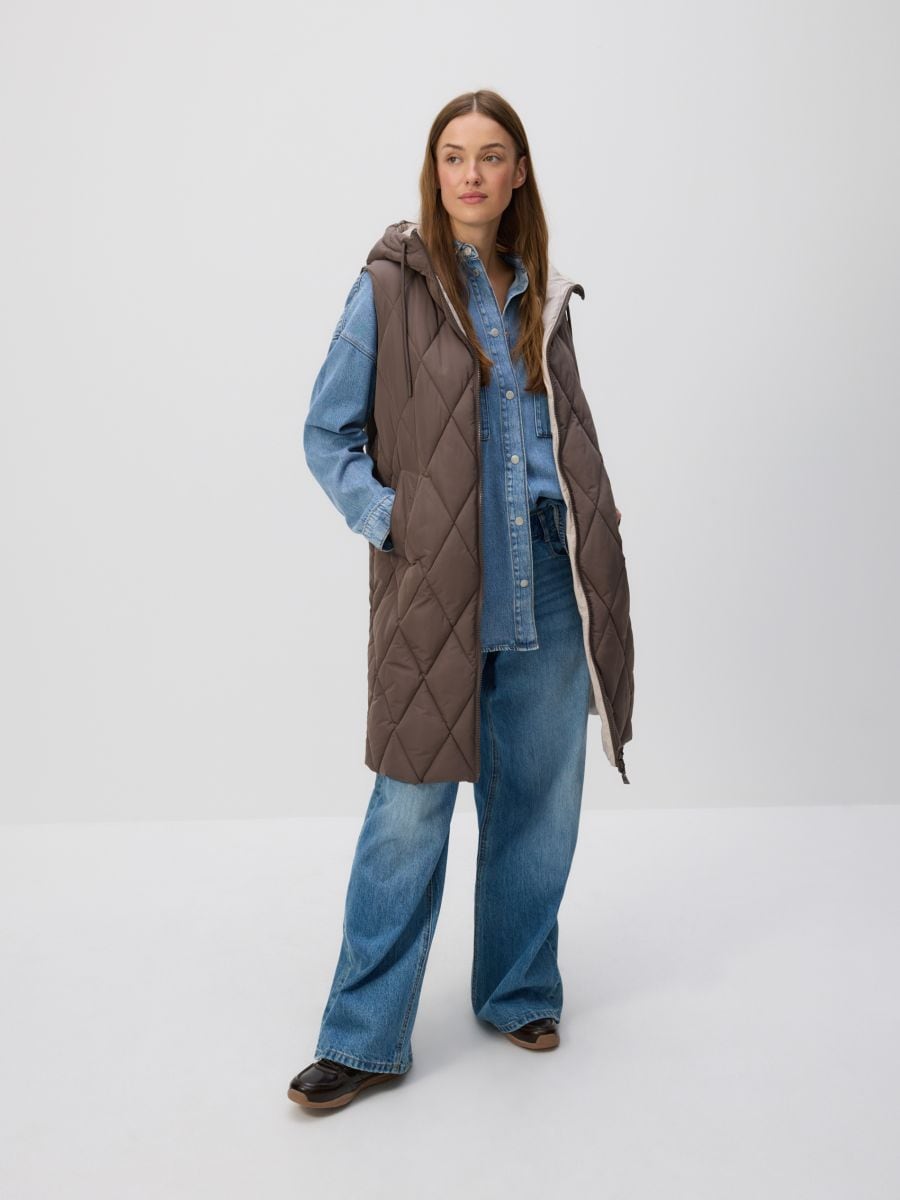 Reversible vest Color dusty brown - RESERVED - 673AY-98X