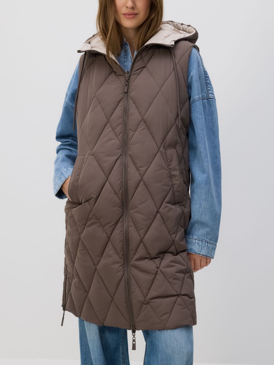 Reversible vest - dusty brown - RESERVED