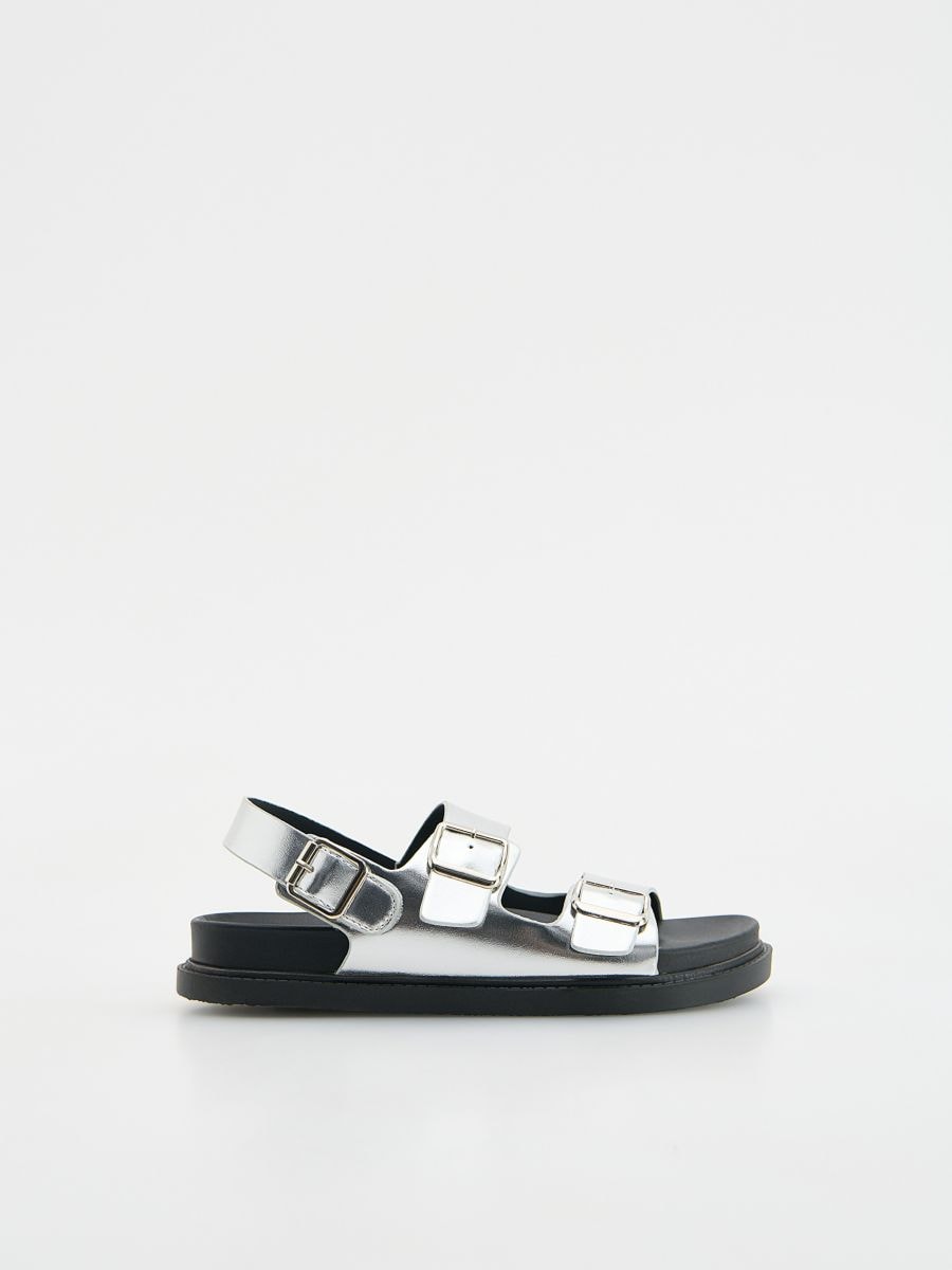 Sandalen met metallic-effect - zilver - RESERVED - 5