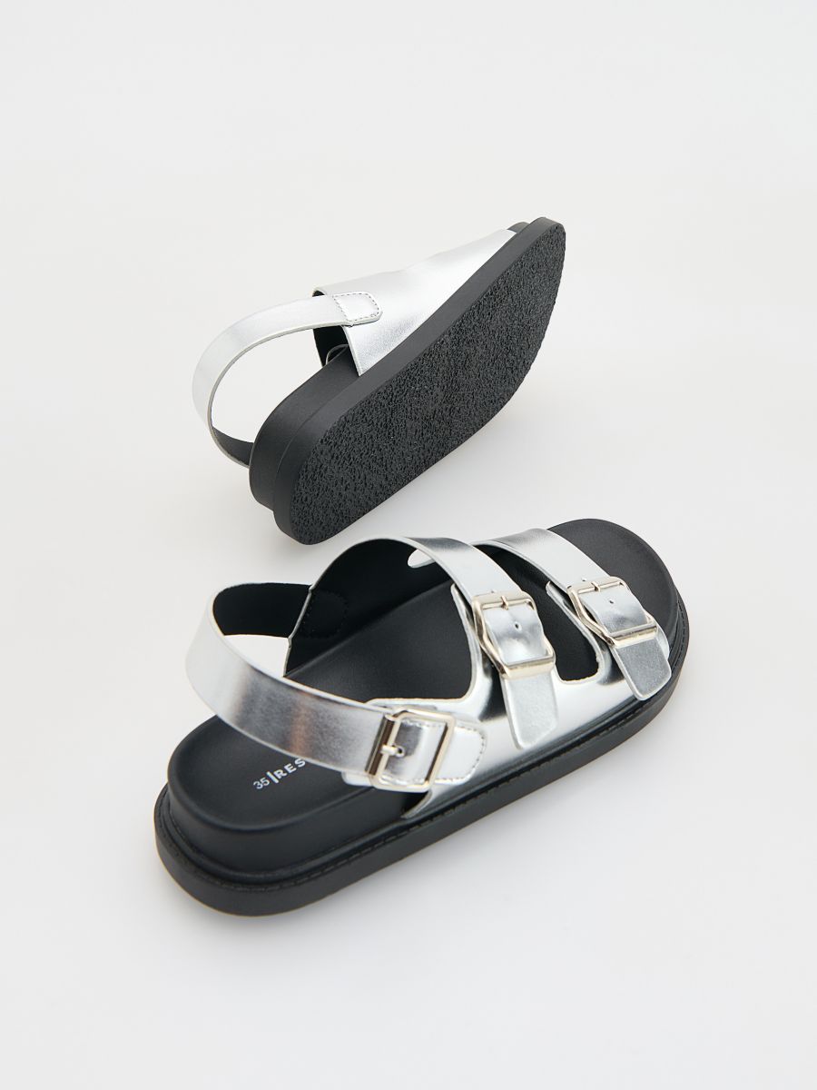 Metallic effect sandals - silver - RESERVED - 5