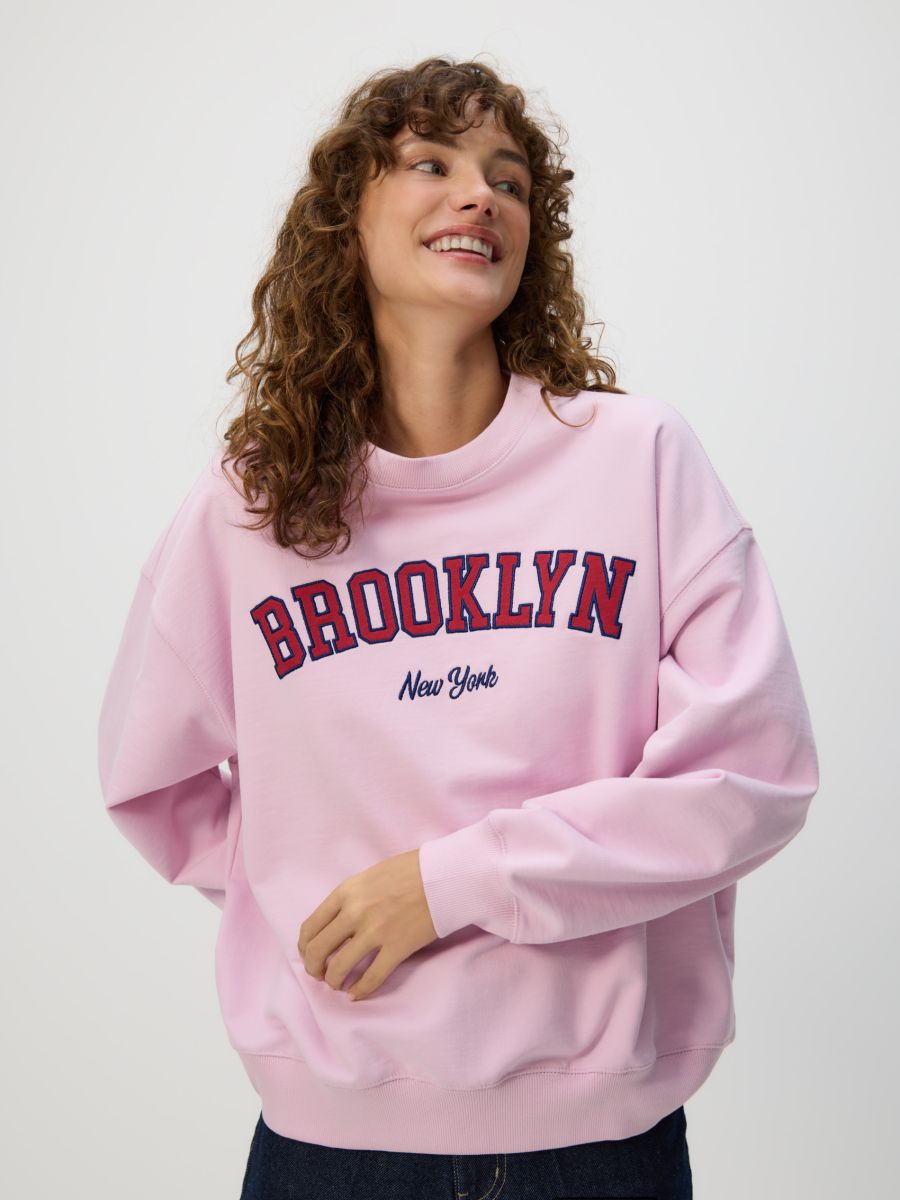 Printed sweatshirt - pink - RESERVED