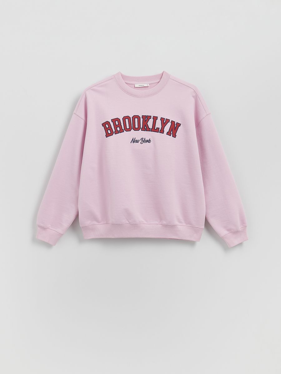 Printed sweatshirt - pink - RESERVED