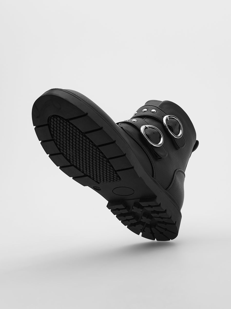 Boots with buckles - black - RESERVED - 6