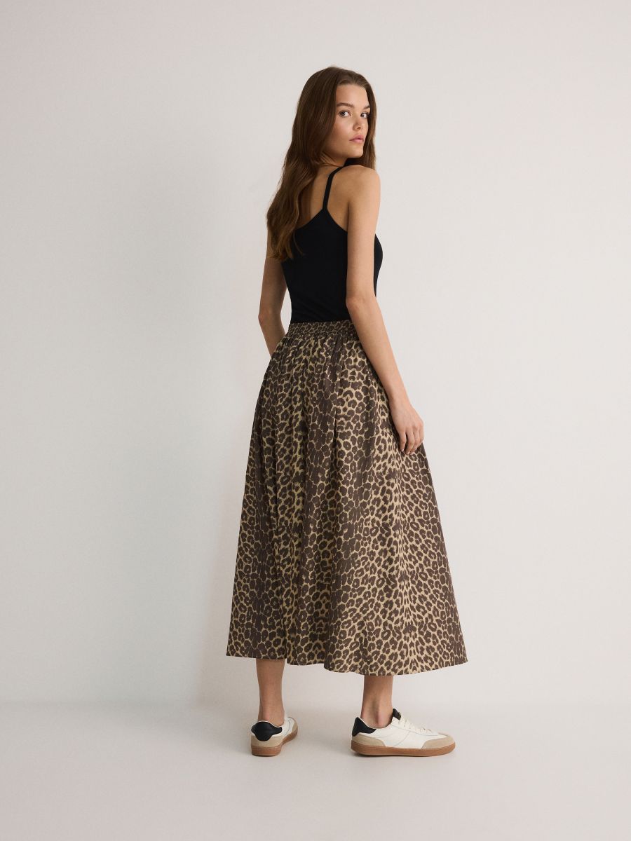 Animal pattern midi skirt - multicolor - RESERVED - 3