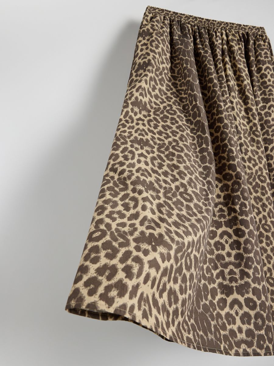 Animal pattern midi skirt - multicolor - RESERVED - 6