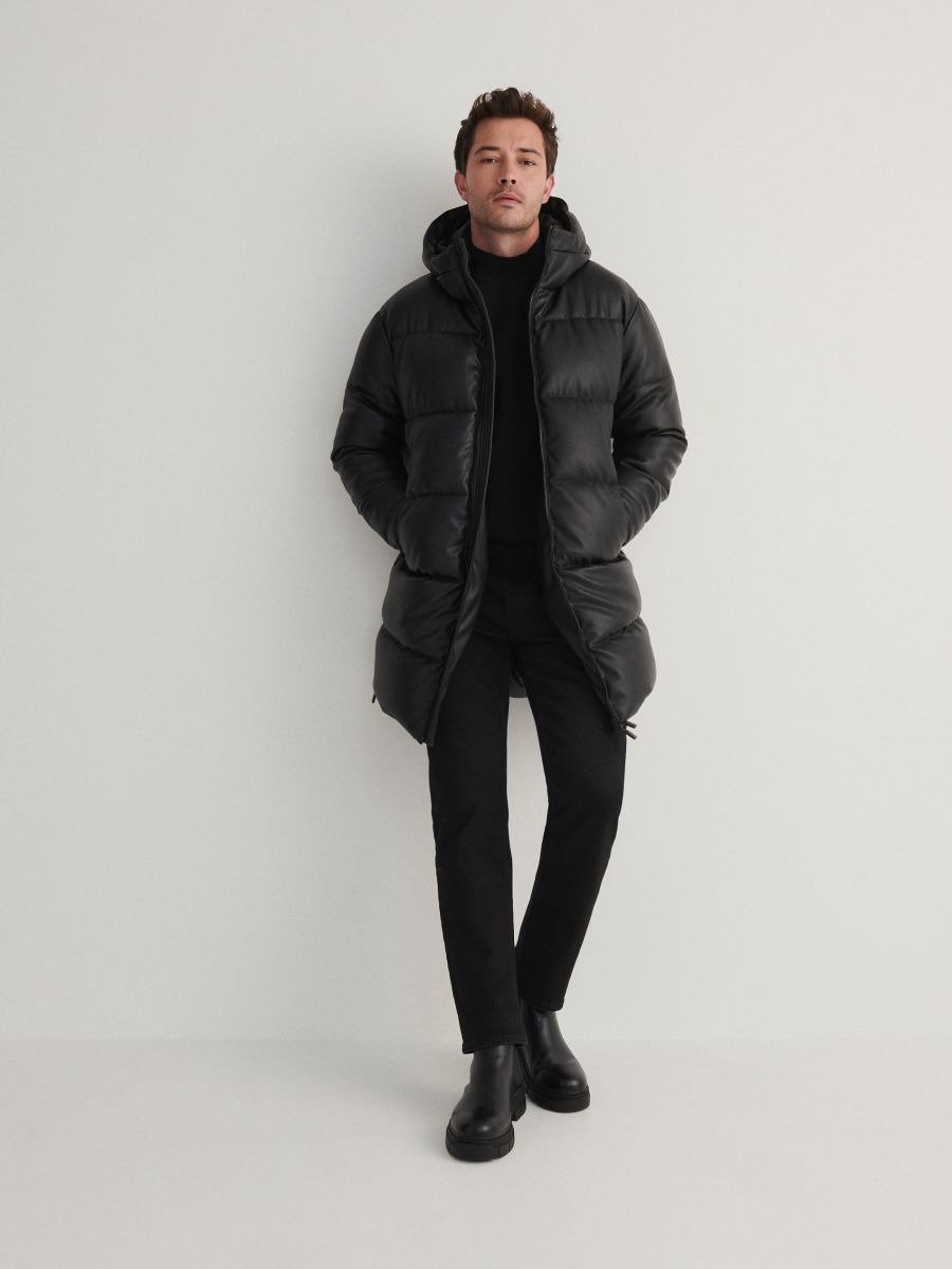 Mantel aus Kunstleder Farbe schwarz - RESERVED - 6742X-99X