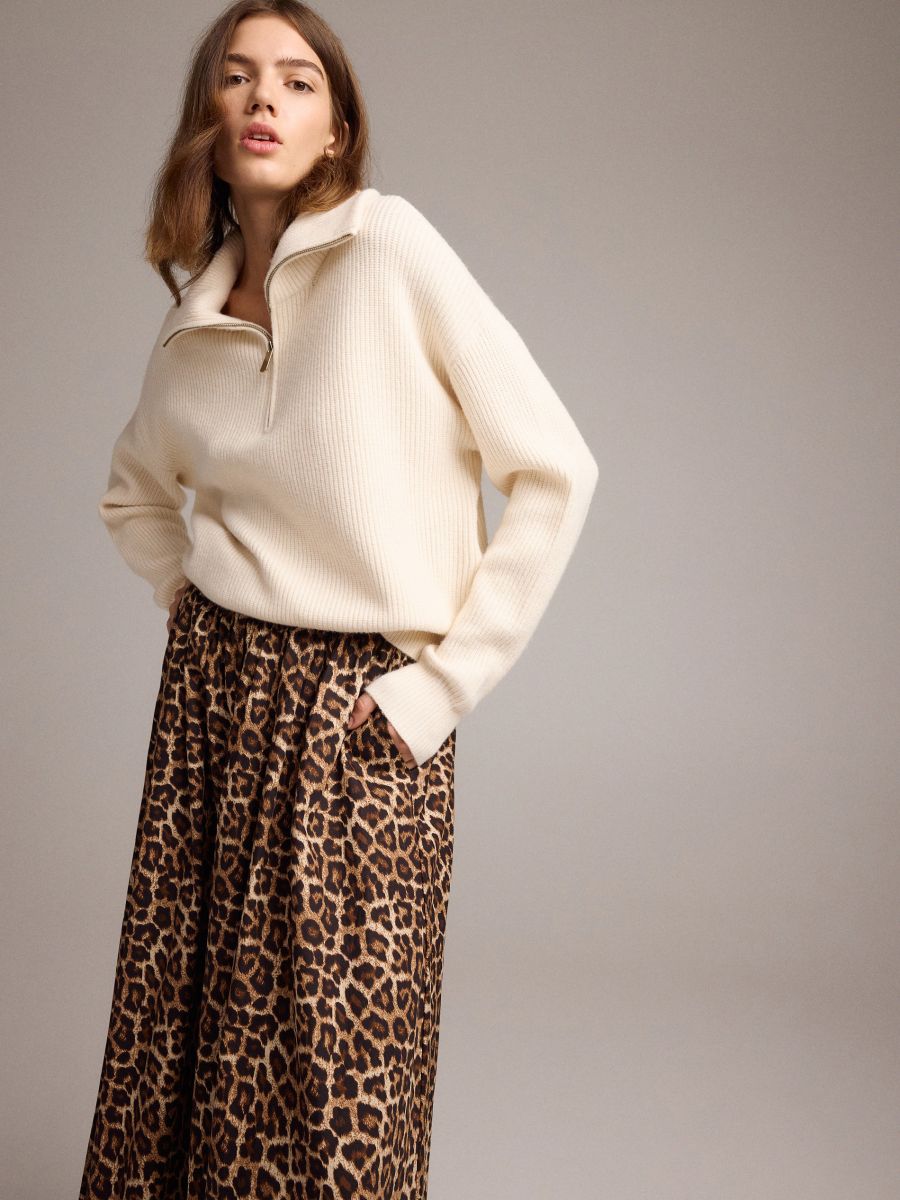 Midirock mit Animal-Print - bunt - RESERVED - 3