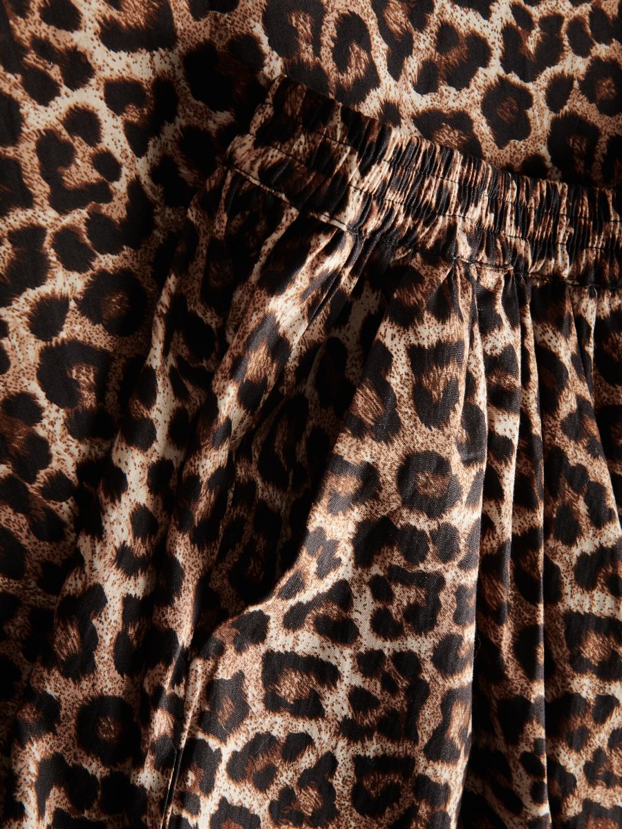 Midirock mit Animal-Print - bunt - RESERVED - 6