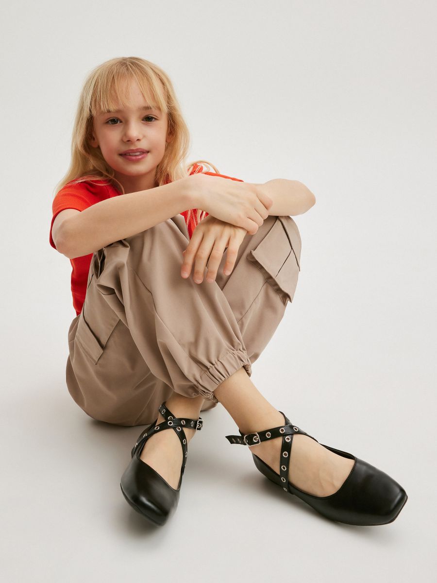 Ballerinas with straps - black - RESERVED - 3