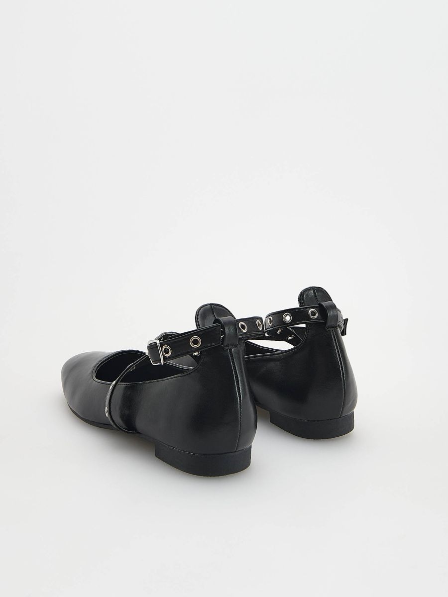 Ballerinas with straps - black - RESERVED - 5