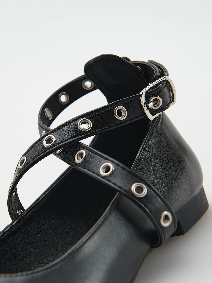 Ballerinas with straps - black - RESERVED - 2