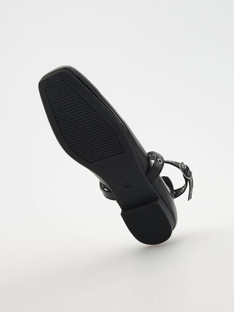 Ballerinas with straps - black - RESERVED - 6