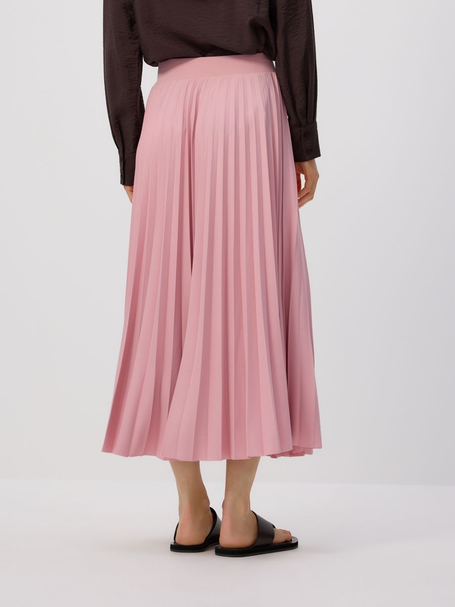 Plisirano midi krilo - pastelno roza - RESERVED - 3