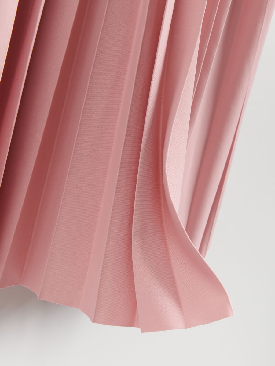 Plisirano midi krilo - pastelno roza - RESERVED - 6