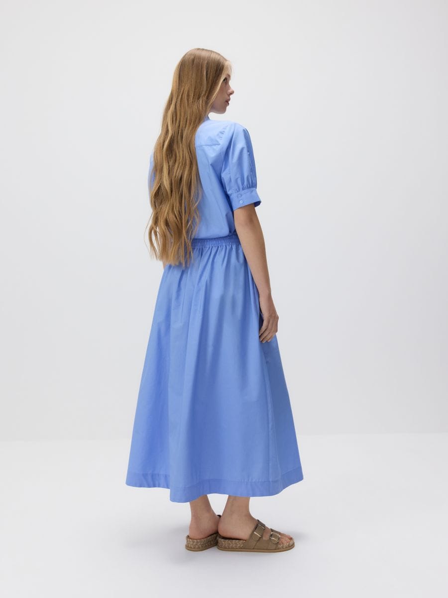 Gonna midi in cotone - blu - RESERVED - 2