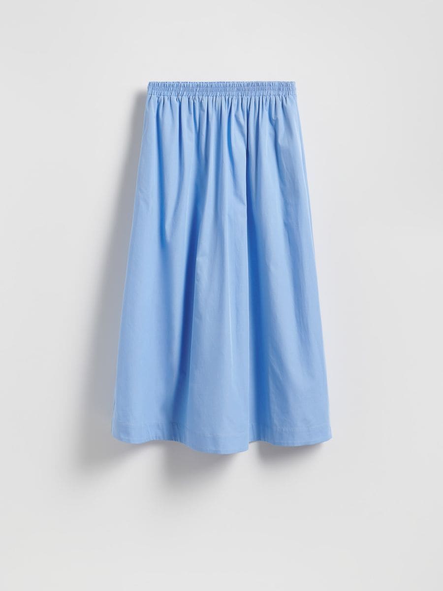 Gonna midi in cotone - blu - RESERVED - 5
